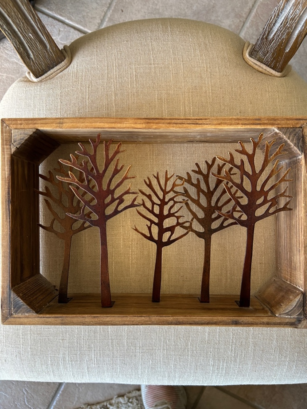 Rustic Brown Metal Tree Wall Decor